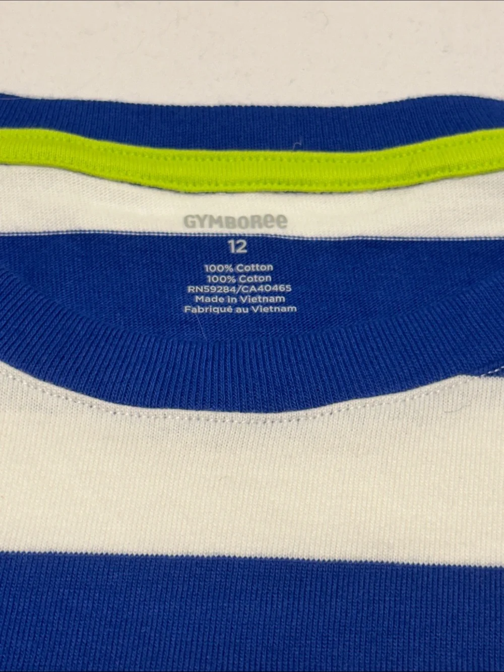 Gymboree Blue and White Striped Sleeveless Tank Top